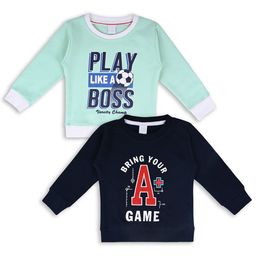 Wish Karo Kids Pack of 2 Typography Printed Cotton Sweatshirt-image-41