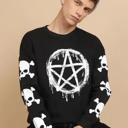 HIGHLANDER Graphic Printed Oversized Pullover Sweatshirt-image-94