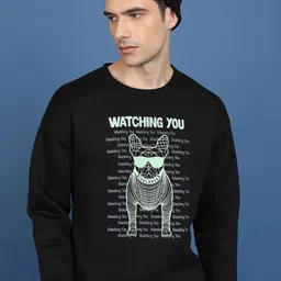 HIGHLANDER Graphic Printed Drop Shoulder Sleeves Relaxed Fit Sweatshirt-image-55