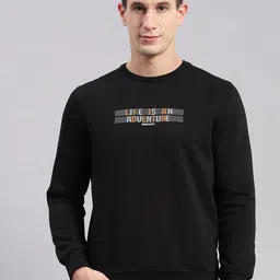 Monte Carlo Typography Printed Round Neck Pullover Sweatshirt-image-29