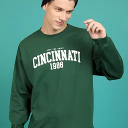 HIGHLANDER Typography Printed Drop Shoulder Sleeves Oversized Sweatshirt-image-62