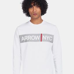 Arrow Sport Men White Printed Sweatshirt-image-87