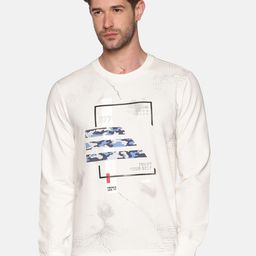 SHOWOFF Men Off White Printed Sweatshirt-image-83
