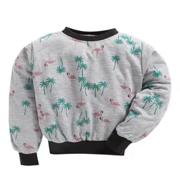 M'andy Kids Floral Printed Fleece Pullover Sweatshirt-image-15