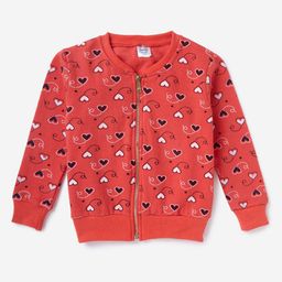 K&U Girls Red Printed Sweatshirt-image-93