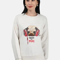 Monte Carlo Women Grey Printed Sweatshirt-image-91