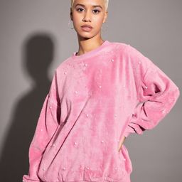 SASSAFRAS Pink Embellished Detail Pullover-image-85