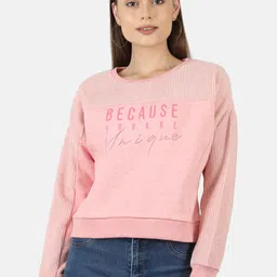 Monte Carlo Women Pink Printed & Embroidered Sweatshirt-picture-13
