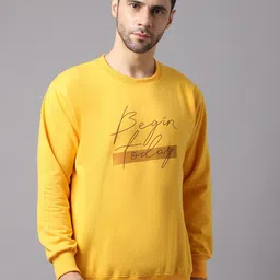 VIMAL JONNEY Men Yellow Printed Sweatshirt-picture-52