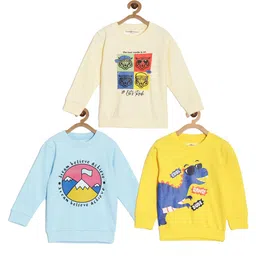 The Mom Store Kids Pack Of 3 Graphic Cotton Printed Pullover-picture-21