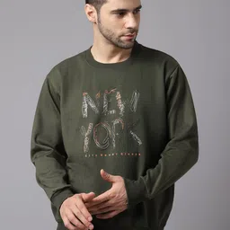 VIMAL JONNEY Men Pack Of 2 Olive Green Printed Sweatshirt-image-78