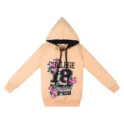 Superminis Kids Peach-Coloured Printed Cotton Sweatshirt-image-44