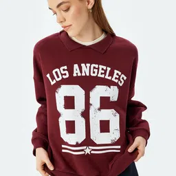 Koton Women Alphanumeric Printed Sweatshirt-picture-7