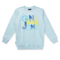 Gini and Jony Boys Typography Printed Fleece Pullover Sweatshirt-7