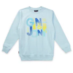 Gini and Jony Boys Typography Printed Fleece Sweatshirt-21