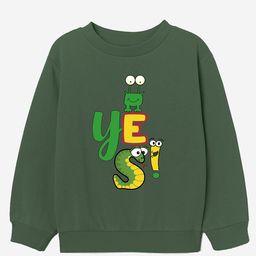 Naughty Ninos Boys Olive Green Printed Sweatshirt-image-30