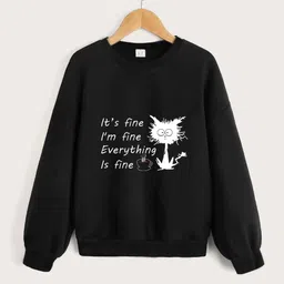 StyleCast Boys Black Graphic Printed Pullover Sweatshirt-25