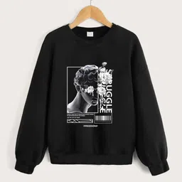 StyleCast Black Boys Graphic Printed Long Sleeves Pullover-22