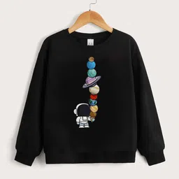 StyleCast Black Boys Graphic Printed Long Sleeves Pullover-image-84