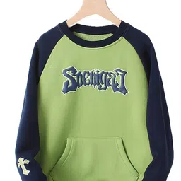 StyleCast Boys Green Typography Printed Cotton Pullover-30