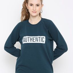Smarty Pants Women Teal Cotton Printed Sweatshirt-image-36
