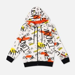 Pepe Jeans Boys Typography Printed Hooded Front-Open Sweatshirt-3