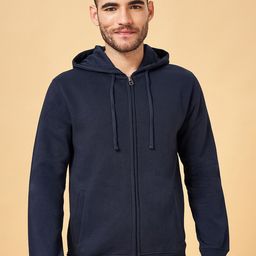 Urban Ranger by pantaloons Hooded Front-Open Sweatshirt-image-68