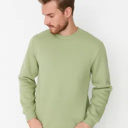 Trendyol Men Solid Pullover Sweatshirt-picture-43