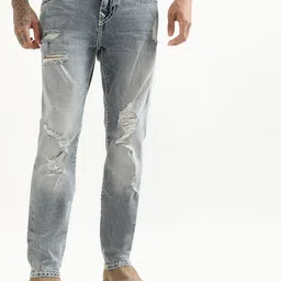 True Religion Men Rocco Super T Skinny Fit Highly Distressed Heavy Fade Jeans-image-43