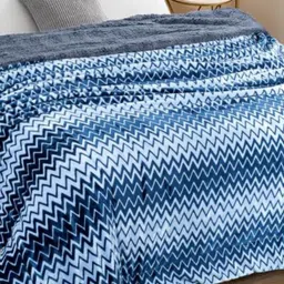VAS COLLECTIONS Navy Blue & White Heavy Winter 500 GSM Double Bed Blanket-image-73