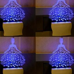 SOMIL Set of 4 Transparent & White Textured Glass Wall Lamp-image-73