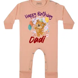 Arvesa Happy Birthday Dadi Printed Bodysuit-picture-33