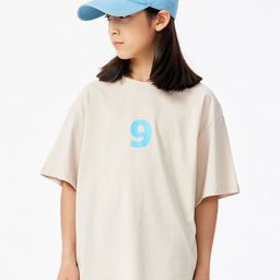 LULU & SKY Girls Varsity Pure Cotton Raw Edge Boxy T-shirt-picture-36