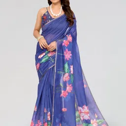 Moda Rapido Floral Zari Saree-32