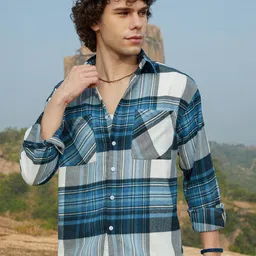Campus Sutra Men Comfort Spread Cotton Checked Casual Shirt-picture-38