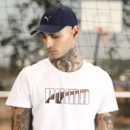 Puma Unisex Navy Blue Brand Logo Printed Running Baseball Cap-86