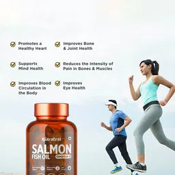 NUTRAFIRST Salmon Fish Oil With 1000 mg Of Omega 3 Softgels - 60 Softgels image 4