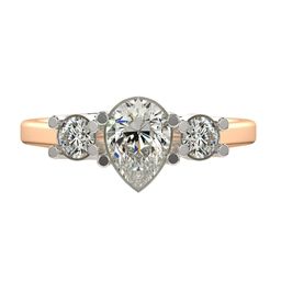 VALANOVA Women 18k Rose Gold & Certified Lab Grown Diamond 0.83cts Ring-image-8