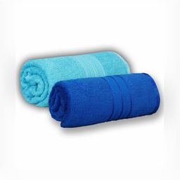 Dollar Navy Blue & Blue 2 Pieces Cotton 600 GSM Bath Towel-image-23