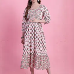 KALINI Floral Print Maternity A-Line Maxi Dress-image-71