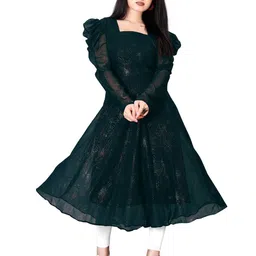 BINDUDI Printed Georgette Anarkali Kurta-image-63