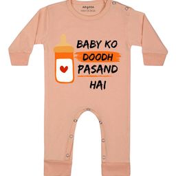 Arvesa Baby Ko Doodh Pasand Hai Printed Bodysuit-image-39