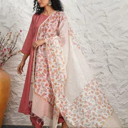 JAYPORE Printed Block Print Dupatta image 3