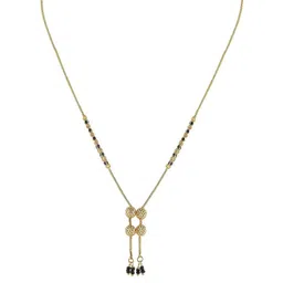SONI DESIGNS Gold-Plated Brass Artificial Stones & Beads Mangalsutra-picture-2