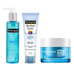 Neutrogena Set of Hydro Boost Cleanser 145ml & Water Gel 50g with SPF50+ Sunblock 30ml-7