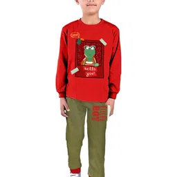 ACTLIVE Boys Red Cotton Blend Clothing Set-picture-23