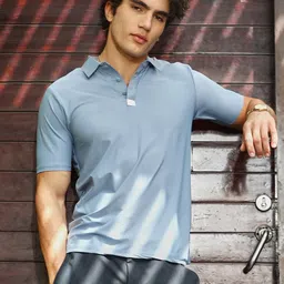 Campus Sutra Men Polo Collar Applique T-shirt-image-97