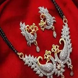ZOMIX FASHION Artificial Stones Studded & Beaded Mangalsutra-image-13