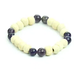 Divine souvenirs Unisex Wood Artificial Beaded Elasticated Bracelet-58