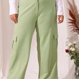 CURVY STREET Women Relaxed Straight Fit Trousers-12